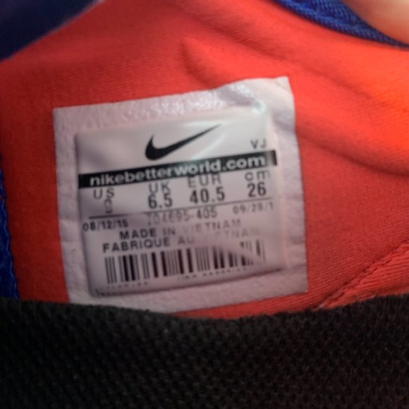 Nike Free 5.0 Blue & Crimson Training Shoe - Picture 7 of 11